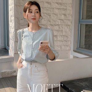 Shirring Crop Blouse